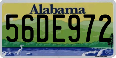 AL license plate 56DE972