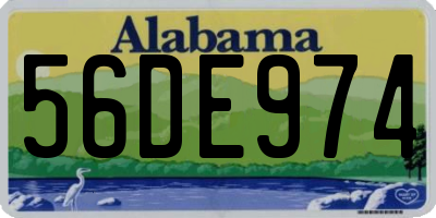 AL license plate 56DE974