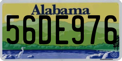 AL license plate 56DE976