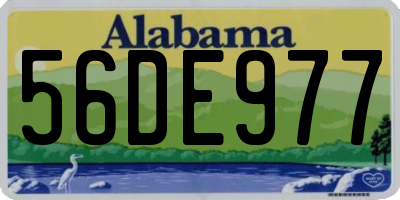 AL license plate 56DE977