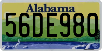 AL license plate 56DE980
