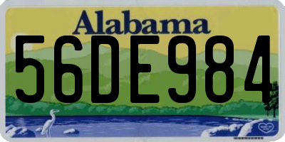 AL license plate 56DE984