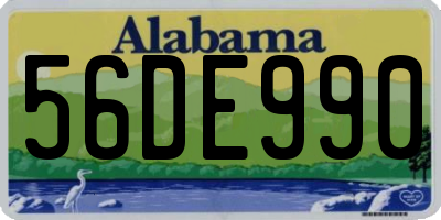 AL license plate 56DE990