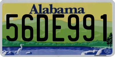 AL license plate 56DE991
