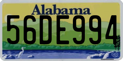 AL license plate 56DE994