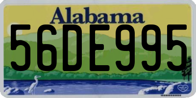 AL license plate 56DE995