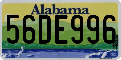AL license plate 56DE996