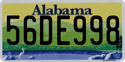 AL license plate 56DE998