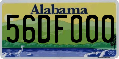 AL license plate 56DF000