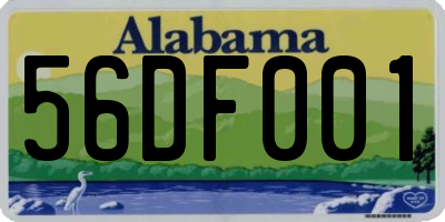 AL license plate 56DF001