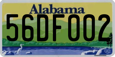 AL license plate 56DF002
