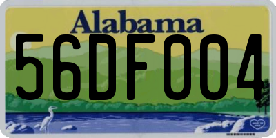 AL license plate 56DF004