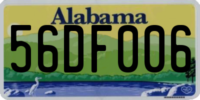 AL license plate 56DF006