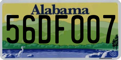 AL license plate 56DF007