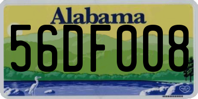 AL license plate 56DF008
