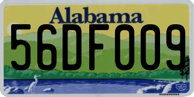 AL license plate 56DF009