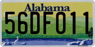 AL license plate 56DF011