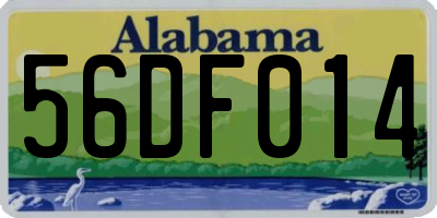 AL license plate 56DF014