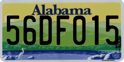 AL license plate 56DF015