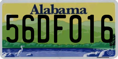 AL license plate 56DF016