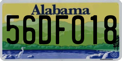 AL license plate 56DF018