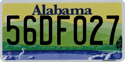 AL license plate 56DF027