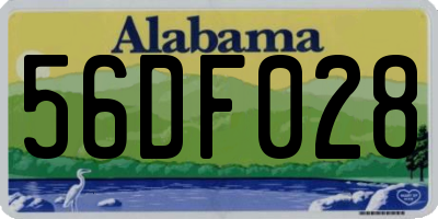 AL license plate 56DF028