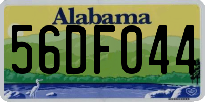 AL license plate 56DF044