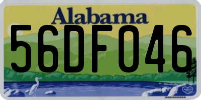 AL license plate 56DF046