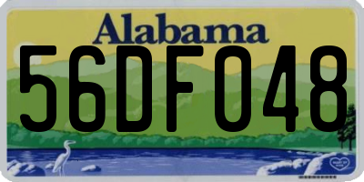 AL license plate 56DF048