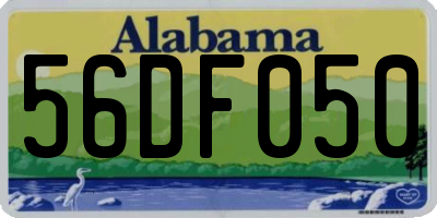 AL license plate 56DF050