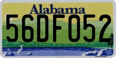 AL license plate 56DF052