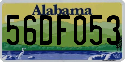 AL license plate 56DF053