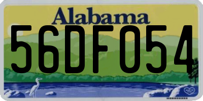 AL license plate 56DF054
