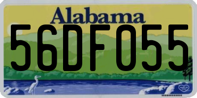 AL license plate 56DF055