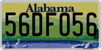 AL license plate 56DF056