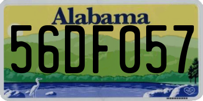AL license plate 56DF057