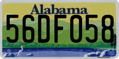 AL license plate 56DF058