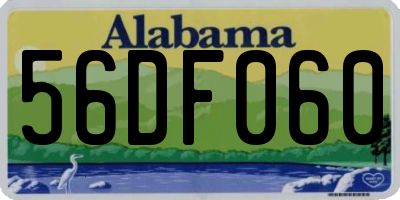 AL license plate 56DF060
