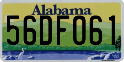 AL license plate 56DF061