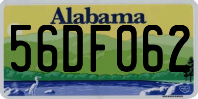 AL license plate 56DF062