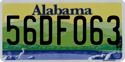 AL license plate 56DF063