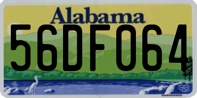 AL license plate 56DF064