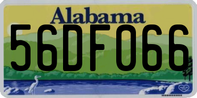 AL license plate 56DF066