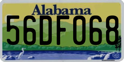 AL license plate 56DF068