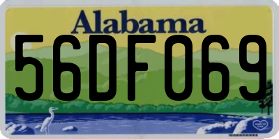 AL license plate 56DF069