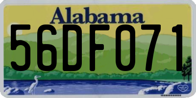 AL license plate 56DF071
