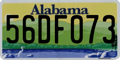 AL license plate 56DF073