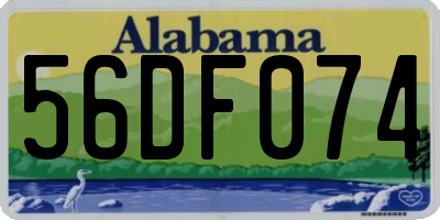 AL license plate 56DF074