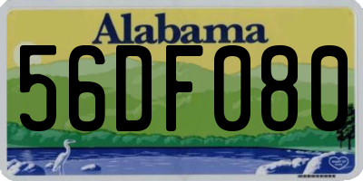AL license plate 56DF080